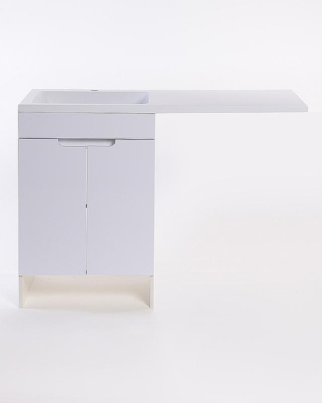 Тумба с раковиной Orange Sistema 120 L STD-120TUW+RAL Белая глянцевая, купить, цена, заказать, магазин, доставка, скидка, промокод, купить, цена, заказать, магазин, доставка, скидка, промокод