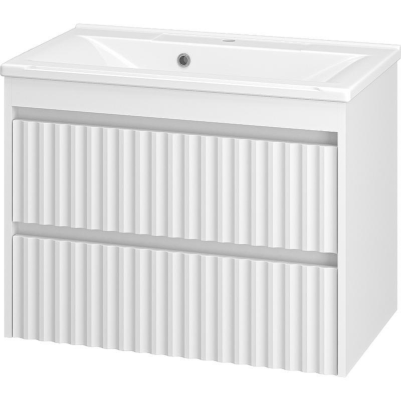 Тумба с раковиной Brevita Balaton 75 УТ000014507 подвесная Белая матовая, купить, цена, заказать, магазин, доставка, скидка, промокод, купить, цена, заказать, магазин, доставка, скидка, промокод