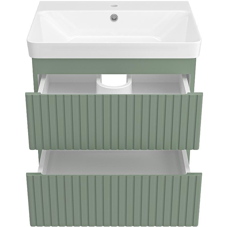 Тумба с раковиной Brevita Victory 60 УТ000015997 подвесная Зеленая матовая, купить, цена, заказать, магазин, доставка, скидка, промокод, купить, цена, заказать, магазин, доставка, скидка, промокод