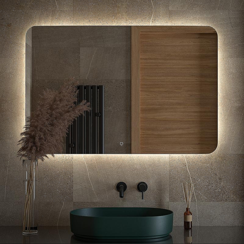 Зеркало Defesto Opti 120x80 DF 2810SH с подсветкой 38W-4500К/Сенсорный выключатель/Нейтральный белый свет, купить, цена, заказать, магазин, доставка, скидка, промокод, купить, цена, заказать, магазин, доставка, скидка, промокод