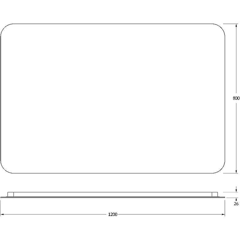 Зеркало Defesto Opti 120x80 DF 2810SH с подсветкой 38W-4500К/Сенсорный выключатель/Нейтральный белый свет, купить, цена, заказать, магазин, доставка, скидка, промокод, купить, цена, заказать, магазин, доставка, скидка, промокод