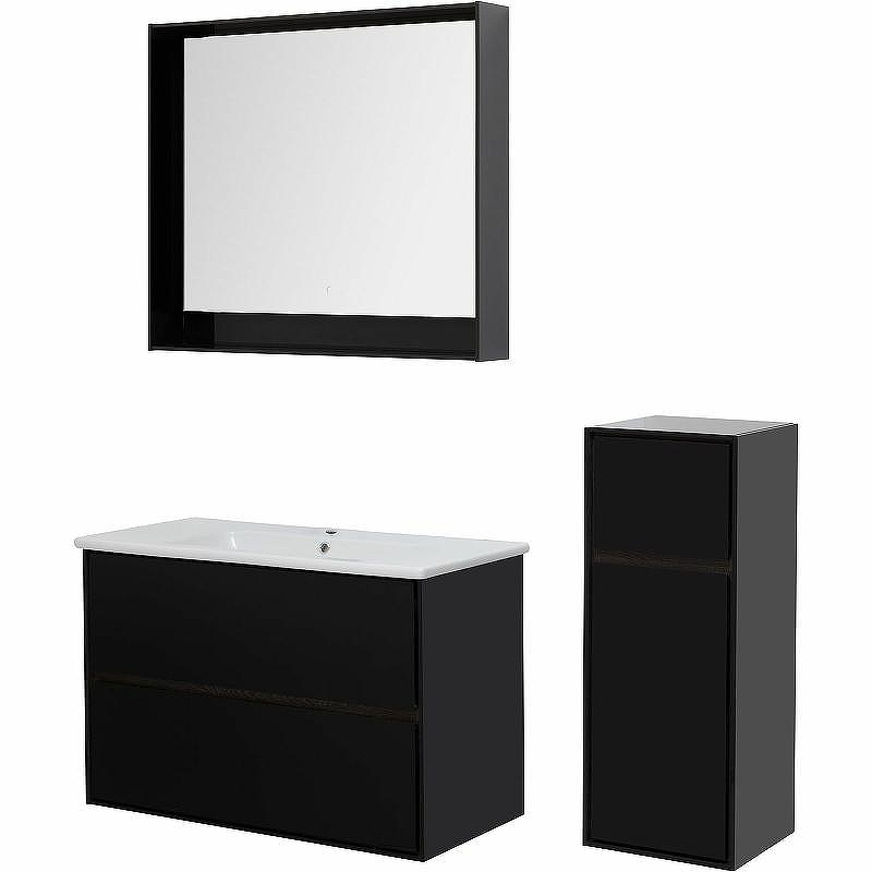 Тумба под раковину Aquanet Милан 100 269299 подвесная Черный глянец, купить, цена, заказать, магазин, доставка, скидка, промокод, купить, цена, заказать, магазин, доставка, скидка, промокод