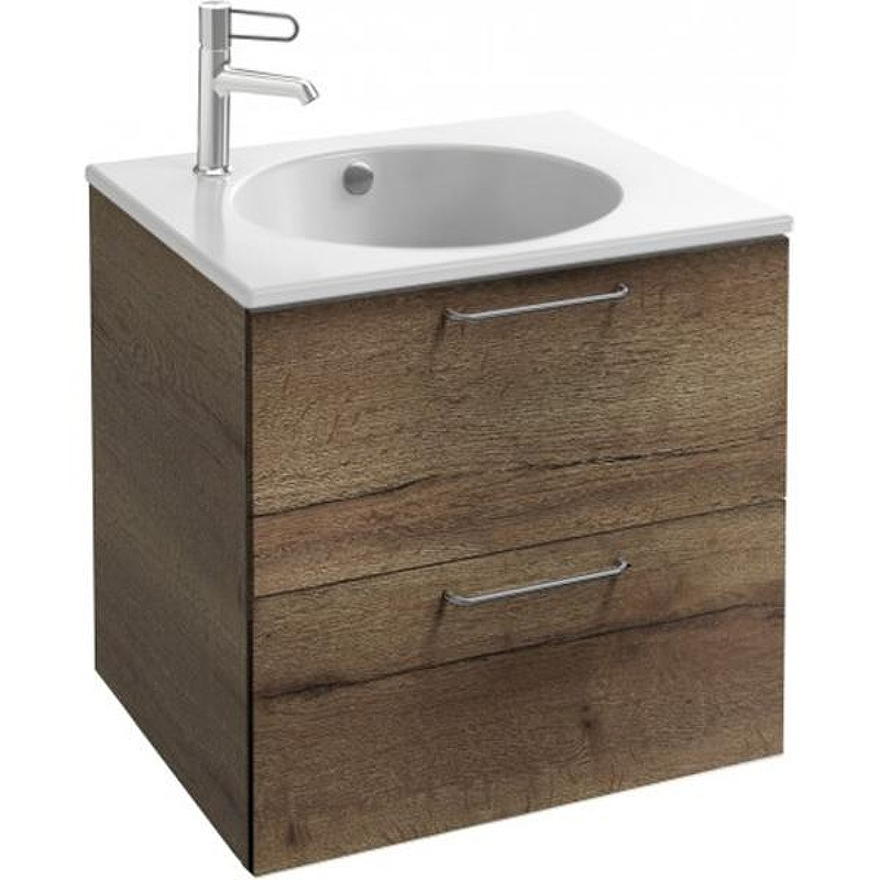 Тумба под раковину Jacob Delafon Odeon Rive Gauche 60 EB2520-R5-E52 подвесная Дуб Табак ручки Хром, купить, цена, заказать, магазин, доставка, скидка, промокод, купить, цена, заказать, магазин, доставка, скидка, промокод