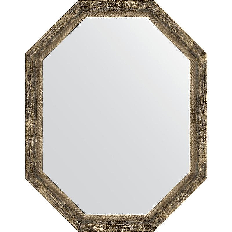 Зеркало Evoform Octagon 73x93 BY 7124 в багетной раме - Старое дерево с плетением 70, купить, цена, заказать, магазин, доставка, скидка, промокод, купить, цена, заказать, магазин, доставка, скидка, промокод