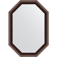 Зеркало Evoform Polygon 69х49 BY 7273 в багетной раме - Махагон с орнаментом 50, купить, цена, заказать, магазин, доставка, скидка, промокод, купить, цена, заказать, магазин, доставка, скидка, промокод