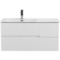 Тумба под раковину Cezares Duet-N 100 L DUET-N-1000-2C-SO-BL-L подвесная Bianco Lucido, купить, цена, заказать, магазин, доставка, скидка, промокод, купить, цена, заказать, магазин, доставка, скидка, промокод