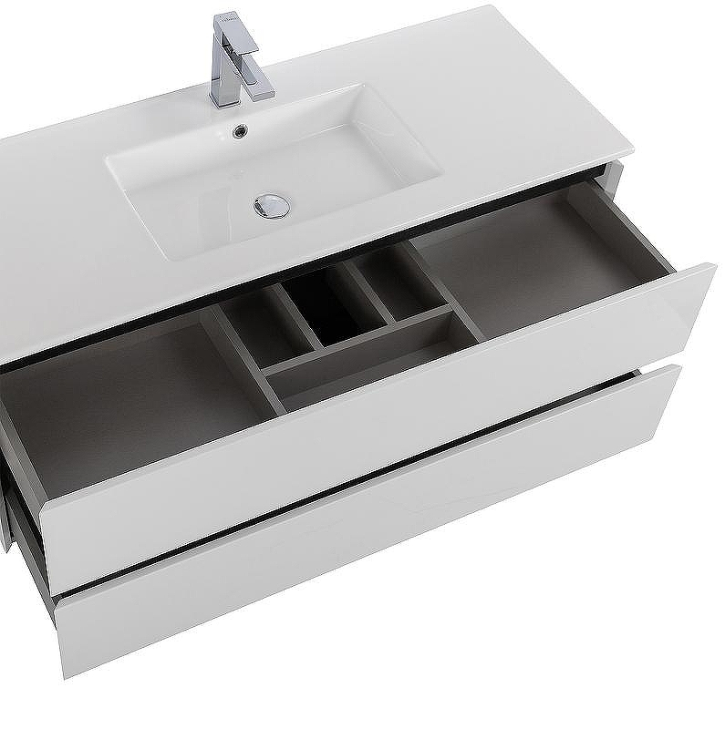 Тумба под раковину Cezares Plane 120 PLANE-1200-2C-SO-BL подвесная Bianco Lucido, купить, цена, заказать, магазин, доставка, скидка, промокод, купить, цена, заказать, магазин, доставка, скидка, промокод