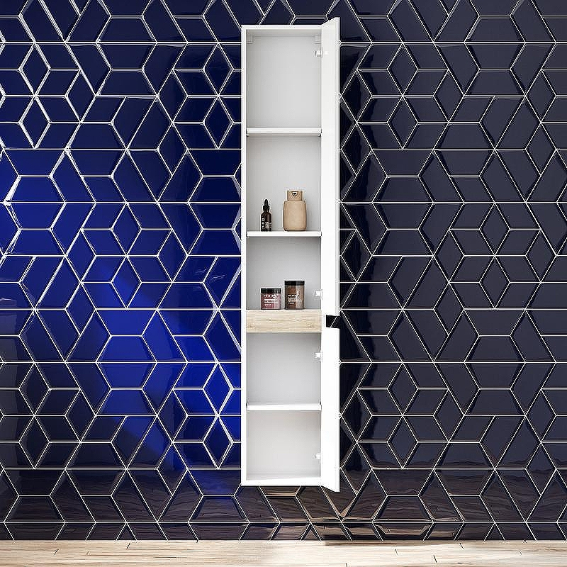 Шкаф пенал AM.PM X-Joy 30 M85ACHR0306WG подвесной Белый глянец Светлое дерево, купить, цена, заказать, магазин, доставка, скидка, промокод, купить, цена, заказать, магазин, доставка, скидка, промокод