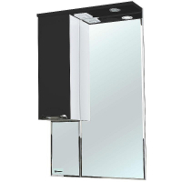 Зеркало со шкафом Bellezza Альфа 55 L 4618808002049 с подсветкой Белое Черное, купить, цена, заказать, магазин, доставка, скидка, промокод, купить, цена, заказать, магазин, доставка, скидка, промокод