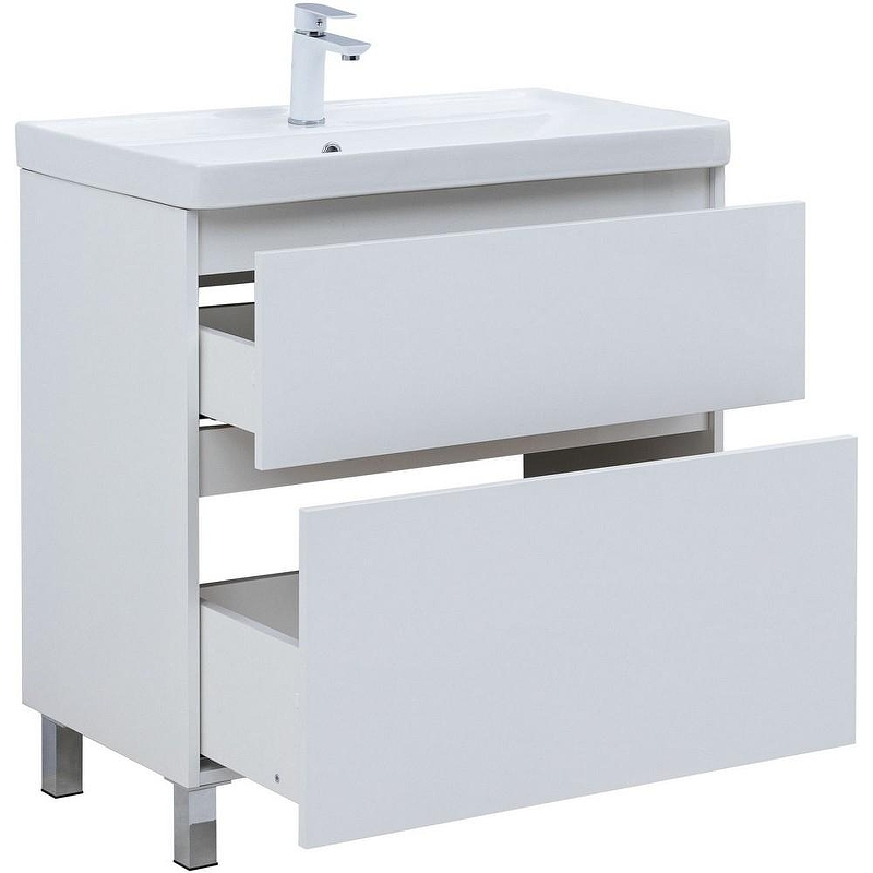 Тумба под раковину Aquanet Вега 80 344123 Белый глянец, купить, цена, заказать, магазин, доставка, скидка, промокод, купить, цена, заказать, магазин, доставка, скидка, промокод