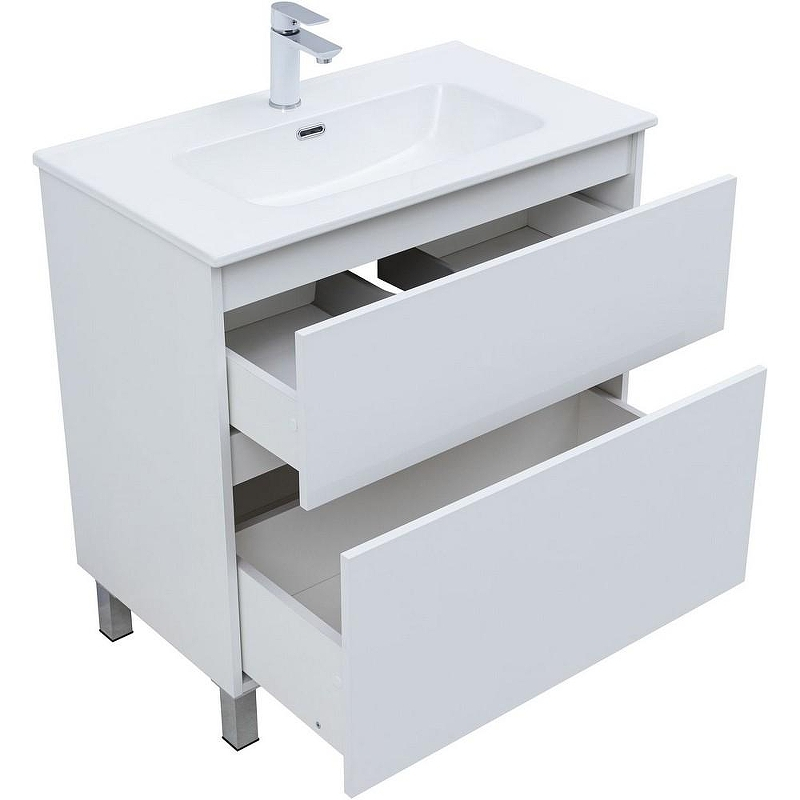 Тумба под раковину Aquanet Вега 80 344123 Белый глянец, купить, цена, заказать, магазин, доставка, скидка, промокод, купить, цена, заказать, магазин, доставка, скидка, промокод