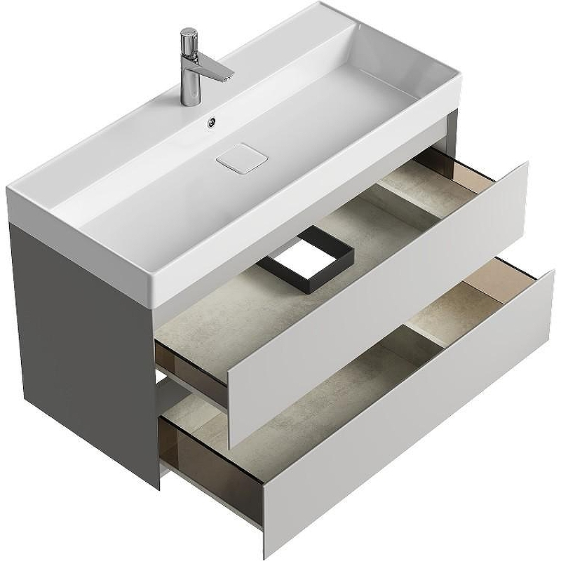 Тумба под раковину Aqwella Geometria 100 GE01102ST подвесная Серый туман, купить, цена, заказать, магазин, доставка, скидка, промокод, купить, цена, заказать, магазин, доставка, скидка, промокод