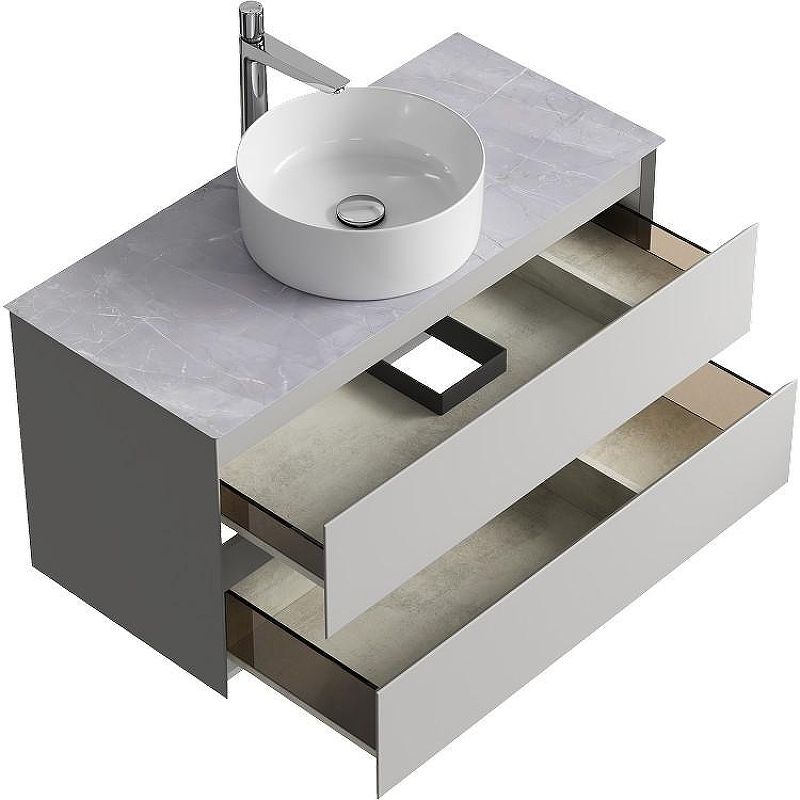 Тумба под раковину Aqwella Geometria 100 GE01102ST подвесная Серый туман, купить, цена, заказать, магазин, доставка, скидка, промокод, купить, цена, заказать, магазин, доставка, скидка, промокод