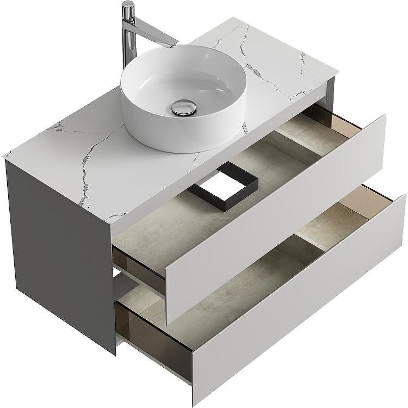 Тумба под раковину Aqwella Geometria 100 GE01102ST подвесная Серый туман, купить, цена, заказать, магазин, доставка, скидка, промокод, купить, цена, заказать, магазин, доставка, скидка, промокод