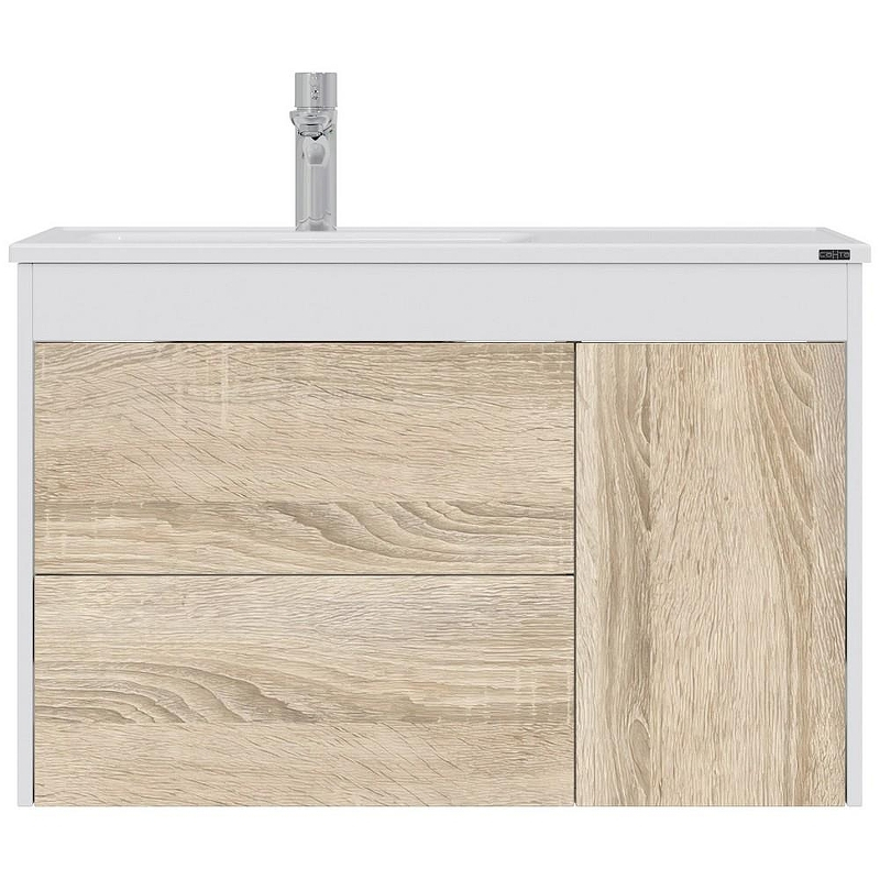 Тумба под раковину СанТа Меркурий 90 700456 подвесная Янтарное дерево Белая, купить, цена, заказать, магазин, доставка, скидка, промокод, купить, цена, заказать, магазин, доставка, скидка, промокод