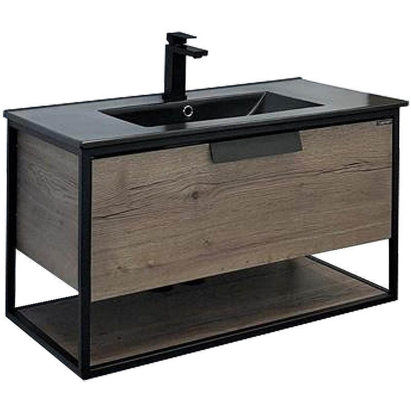 Тумба с раковиной Comforty Бонн 90 00-00001937 подвесная Дуб темный, купить, цена, заказать, магазин, доставка, скидка, промокод, купить, цена, заказать, магазин, доставка, скидка, промокод
