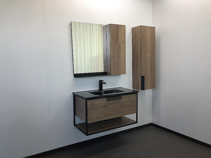 Тумба с раковиной Comforty Бонн 90 00-00001937 подвесная Дуб темный, купить, цена, заказать, магазин, доставка, скидка, промокод, купить, цена, заказать, магазин, доставка, скидка, промокод