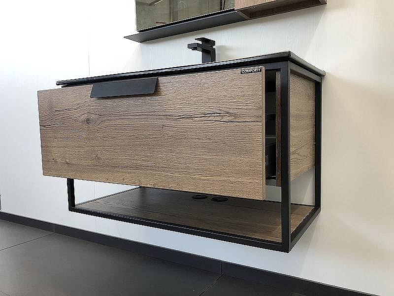 Тумба с раковиной Comforty Бонн 90 00-00001937 подвесная Дуб темный, купить, цена, заказать, магазин, доставка, скидка, промокод, купить, цена, заказать, магазин, доставка, скидка, промокод
