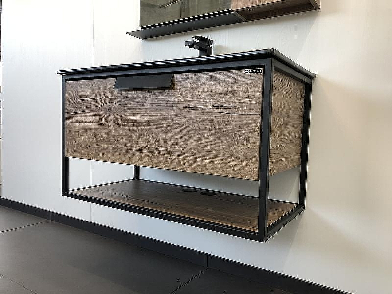 Тумба с раковиной Comforty Бонн 90 00-00001937 подвесная Дуб темный, купить, цена, заказать, магазин, доставка, скидка, промокод, купить, цена, заказать, магазин, доставка, скидка, промокод