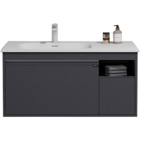 Тумба с раковиной Black&White Universe U910.1000 100 9101000 подвесная Grey, купить, цена, заказать, магазин, доставка, скидка, промокод, купить, цена, заказать, магазин, доставка, скидка, промокод