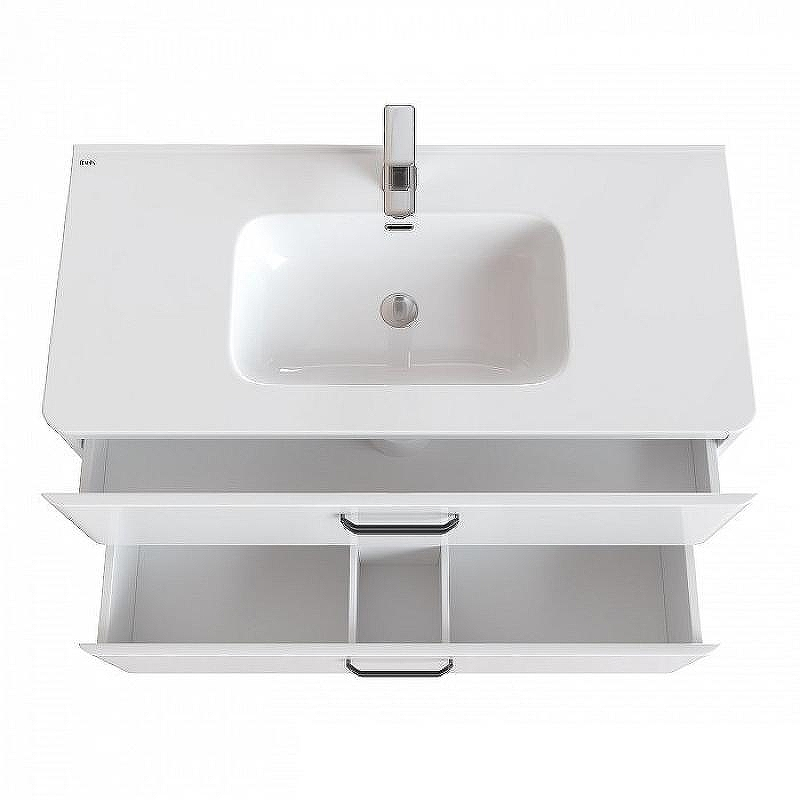 Тумба под раковину Iddis Brick 100 BRI10W1i95 подвесная Белая, купить, цена, заказать, магазин, доставка, скидка, промокод, купить, цена, заказать, магазин, доставка, скидка, промокод