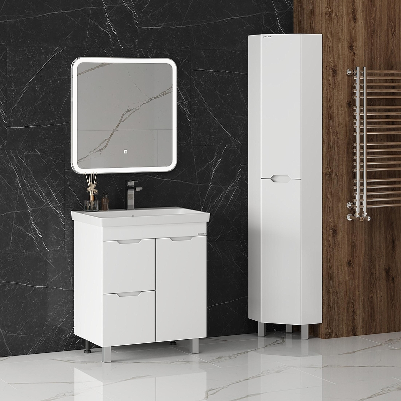 Шкаф пенал Onika Айленд 30 403082 угловой цвет Белый, купить, цена, заказать, магазин, доставка, скидка, промокод, купить, цена, заказать, магазин, доставка, скидка, промокод