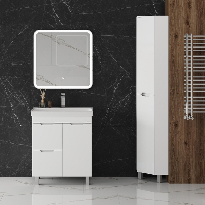 Шкаф пенал Onika Айленд 30 403082 угловой цвет Белый