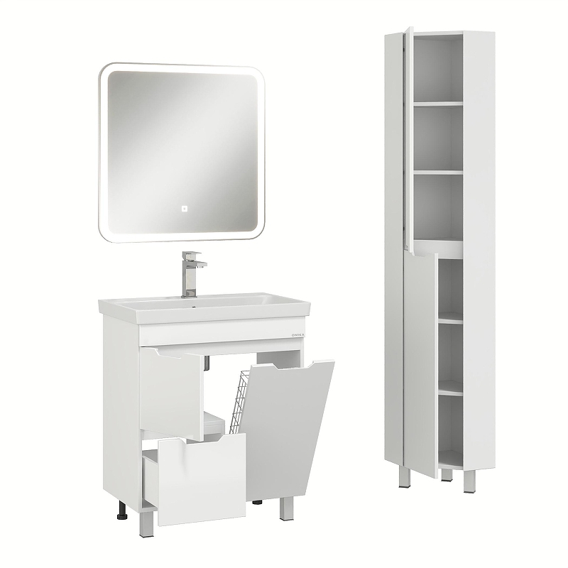 Шкаф пенал Onika Айленд 30 403082 угловой цвет Белый, купить, цена, заказать, магазин, доставка, скидка, промокод, купить, цена, заказать, магазин, доставка, скидка, промокод