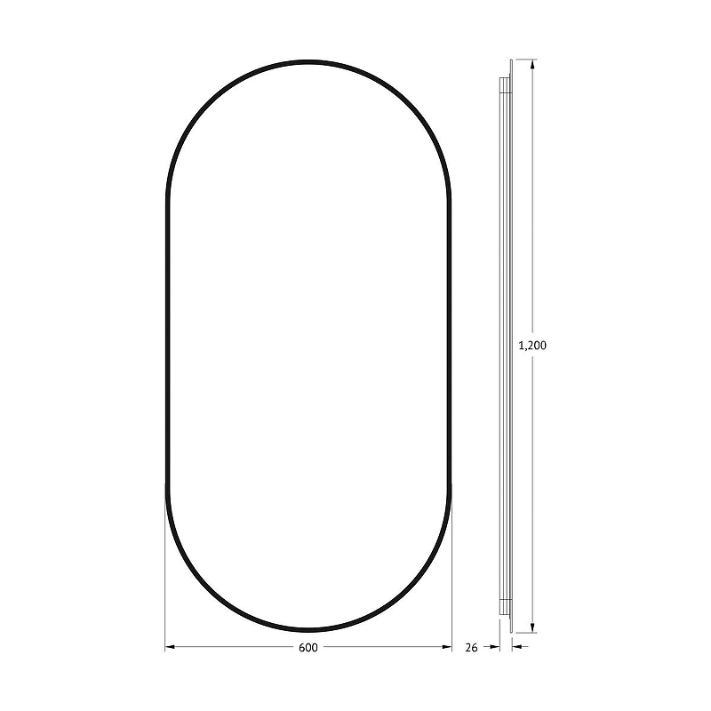 Зеркало Defesto Aura 60х120 DF 2936 с подсветкой 31W-3000K/Без выключателя/Теплый белый свет/Черная рама, купить, цена, заказать, магазин, доставка, скидка, промокод, купить, цена, заказать, магазин, доставка, скидка, промокод