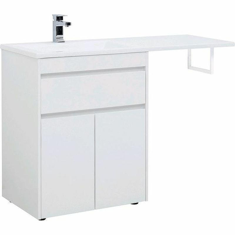 Тумба с раковиной Aquanet Токио 130 L 239215 Белая, купить, цена, заказать, магазин, доставка, скидка, промокод, купить, цена, заказать, магазин, доставка, скидка, промокод