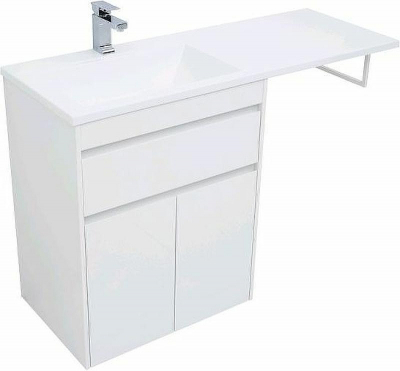 Тумба с раковиной Aquanet Токио 130 L 239215 Белая