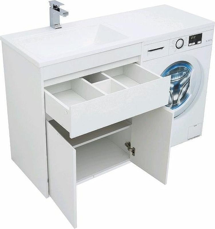 Тумба с раковиной Aquanet Токио 130 L 239215 Белая, купить, цена, заказать, магазин, доставка, скидка, промокод, купить, цена, заказать, магазин, доставка, скидка, промокод