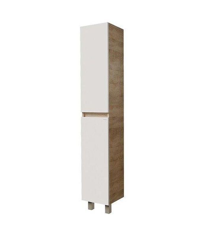 Шкаф пенал Grossman Поло 30 303003-1 цвет Дуб сонома светлый Белый глянцевый, купить, цена, заказать, магазин, доставка, скидка, промокод, купить, цена, заказать, магазин, доставка, скидка, промокод