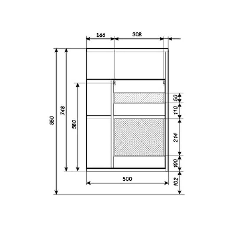 Тумба с раковиной 1MarKa Stretto 50П У94716 подвесная Белый глянец, купить, цена, заказать, магазин, доставка, скидка, промокод, купить, цена, заказать, магазин, доставка, скидка, промокод