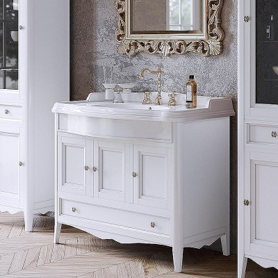 Тумба с раковиной TW Veronica Nuovo 105 VER4105-B+AR874bi*1 Bianco