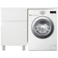 Тумба с раковиной Эстет Dallas Luxe 100 L ФР-00002315 Белая, купить, цена, заказать, магазин, доставка, скидка, промокод, купить, цена, заказать, магазин, доставка, скидка, промокод