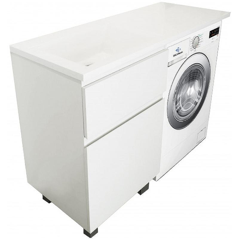 Тумба с раковиной Эстет Dallas Luxe 100 L ФР-00002315 Белая, купить, цена, заказать, магазин, доставка, скидка, промокод, купить, цена, заказать, магазин, доставка, скидка, промокод