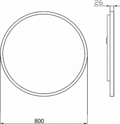 Зеркало Boheme Armadi Art Vallessi 80 545/2 с подсветкой с сенсорным выключателем