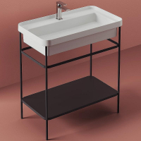 Консоль под раковину Artceram Fuori 60 ACA056 17 Черная матовая, купить, цена, заказать, магазин, доставка, скидка, промокод, купить, цена, заказать, магазин, доставка, скидка, промокод