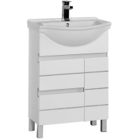 Тумба под раковину Aquanet Доминика 60 171684 Белая, купить, цена, заказать, магазин, доставка, скидка, промокод, купить, цена, заказать, магазин, доставка, скидка, промокод