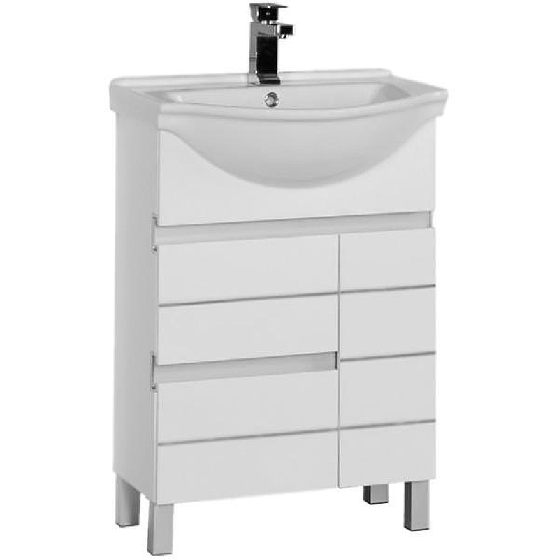 Тумба под раковину Aquanet Доминика 60 171684 Белая, купить, цена, заказать, магазин, доставка, скидка, промокод, купить, цена, заказать, магазин, доставка, скидка, промокод