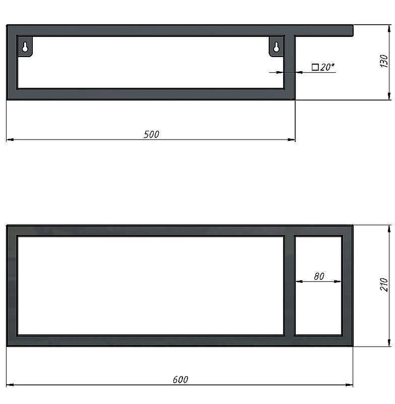 Консоль для раковины Grossman Метрис 50 R 105002 Черный, купить, цена, заказать, магазин, доставка, скидка, промокод, купить, цена, заказать, магазин, доставка, скидка, промокод