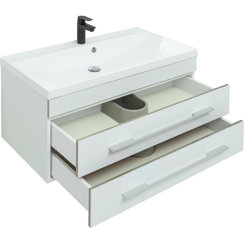 Тумба под раковину Aquanet Верона 90 272424 подвесная Белая матовая, купить, цена, заказать, магазин, доставка, скидка, промокод, купить, цена, заказать, магазин, доставка, скидка, промокод