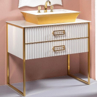 Тумба под раковину Boheme Armadi Art Monaco 100 867-100-WG Белый глянец Золото, купить, цена, заказать, магазин, доставка, скидка, промокод, купить, цена, заказать, магазин, доставка, скидка, промокод