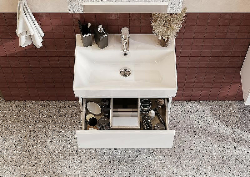 Тумба под раковину Roca Oleta 60 A857639806 подвесная Белый глянец, купить, цена, заказать, магазин, доставка, скидка, промокод, купить, цена, заказать, магазин, доставка, скидка, промокод