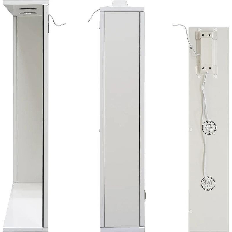 Зеркало со шкафом DIWO Дмитров 80 L СО-Дм04080-011Л с подсветкой Белое, купить, цена, заказать, магазин, доставка, скидка, промокод, купить, цена, заказать, магазин, доставка, скидка, промокод