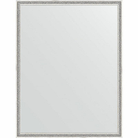 Зеркало Evoform Definite 88х68 BY 0674 в багетной раме - Витое серебро 28, купить, цена, заказать, магазин, доставка, скидка, промокод, купить, цена, заказать, магазин, доставка, скидка, промокод