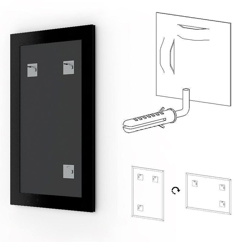 Зеркало Evoform Definite 84х64 BY 1011 в багетной раме - Беленый дуб 57, купить, цена, заказать, магазин, доставка, скидка, промокод, купить, цена, заказать, магазин, доставка, скидка, промокод