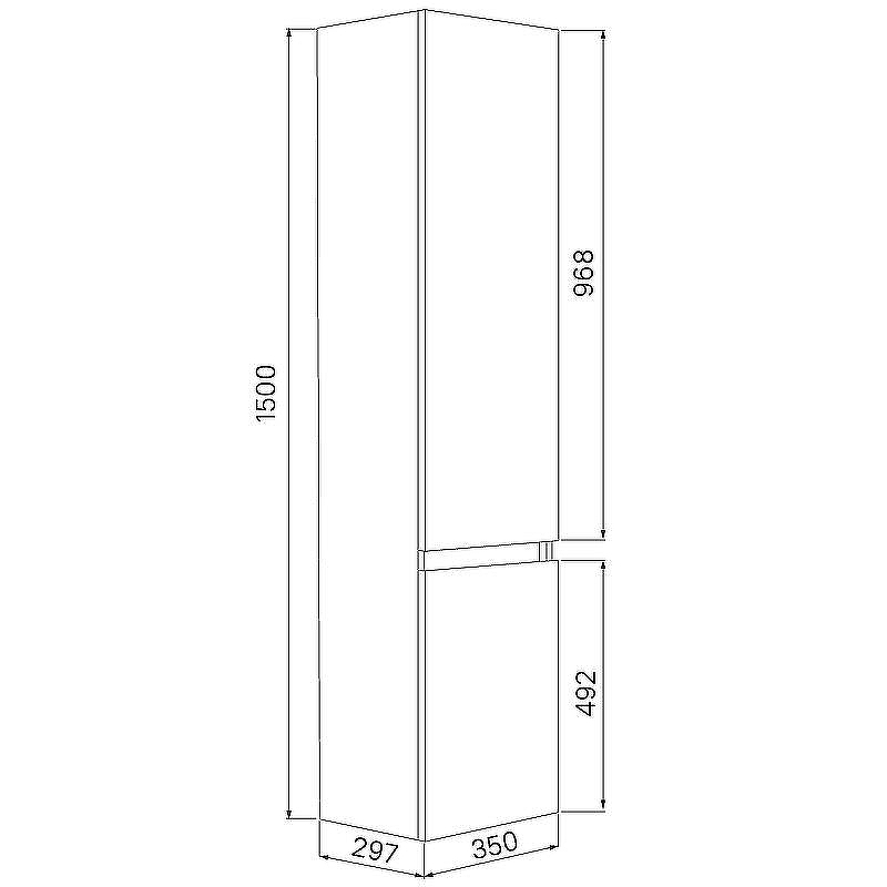 Шкаф пенал Iddis Zodiac 35 ZOD35W0i97 подвесной Белый, купить, цена, заказать, магазин, доставка, скидка, промокод, купить, цена, заказать, магазин, доставка, скидка, промокод