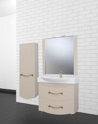 Шкаф пенал Bellezza Сесилия 40 4629705182451 подвесной L Капучино